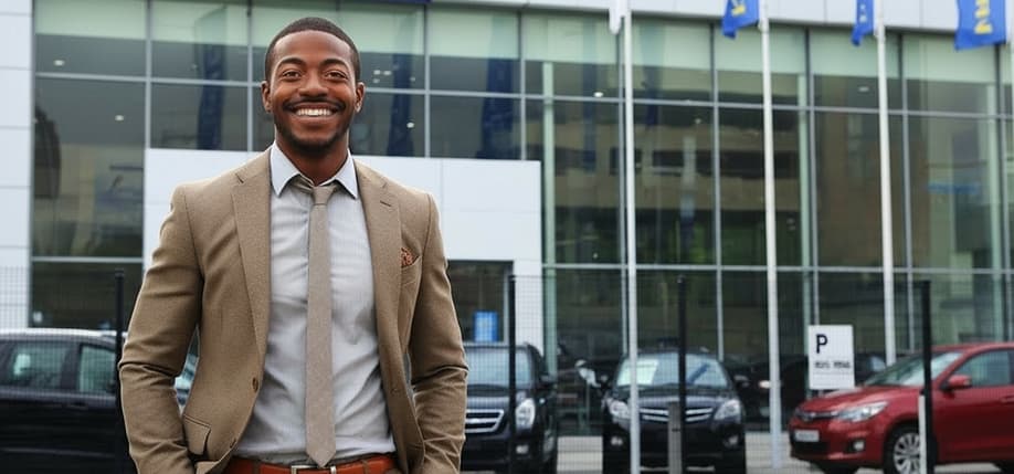 Man in suit - Car dealer financing